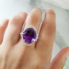 "Thea" 14K White Gold Arizona Amethyst Ring
