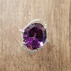 "Thea" 14K White Gold Arizona Amethyst Ring