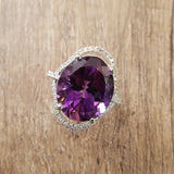 "Thea" 14K White Gold Arizona Amethyst Ring