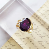 "Zaida" 14k Yellow Gold Arizona Amethyst Ring