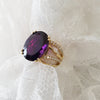 "Zaida" 14k Yellow Gold Arizona Amethyst Ring