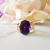 "Zaida" 14k Yellow Gold Arizona Amethyst Ring
