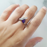 "Paisleigh" 14k White Gold Arizona Amethyst Ring