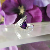 "Paisleigh" 14k White Gold Arizona Amethyst Ring
