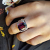 "Sylvia" 14K White Gold Arizona Amethyst Ring