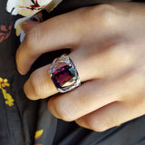 "Sylvia" 14K White Gold Arizona Amethyst Ring