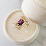"Fanfare" 14K Yellow Gold Arizona Amethyst Ring