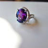 "Victoria" 14k White Gold Amethyst Statement Ring
