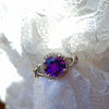"Kinley" 14K White Gold Arizona Amethyst Ring