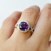 "Kinley" 14K White Gold Arizona Amethyst Ring