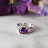 "Silvana" 14K White Gold Amethyst Ring