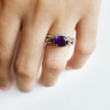 "Silvana" 14K White Gold Amethyst Ring