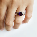"Silvana" 14K White Gold Amethyst Ring