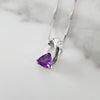 "Adelaide" 14K White Gold Arizona Amethyst Necklace 362797