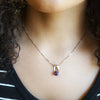 "Adelaide" 14K White Gold Arizona Amethyst Necklace 362797