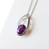 "Isabella" 14k White Gold Arizona Amethyst Pendant