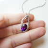 "Isabella" 14k White Gold Arizona Amethyst Pendant
