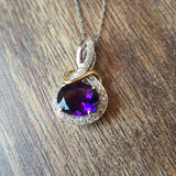 "Octavia" 14k Gold Arizona Amethyst Necklace