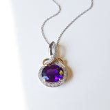 "Octavia" 14k Gold Arizona Amethyst Necklace