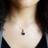 "Octavia" 14k Gold Arizona Amethyst Necklace