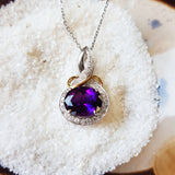 "Octavia" 14k Gold Arizona Amethyst Necklace