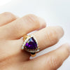 "Vivian" 14k Yellow Gold Arizona Amethyst Ring