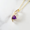 "Tiana" 14k Yellow Gold Arizona Amethyst Pendant