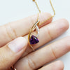 "Tiana" 14k Yellow Gold Arizona Amethyst Pendant