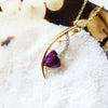 "Tiana" 14k Yellow Gold Arizona Amethyst Pendant
