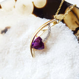 "Tiana" 14k Yellow Gold Arizona Amethyst Pendant