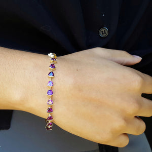 "Aubrey" 14k Yellow Gold Arizona Amethyst Bracelet