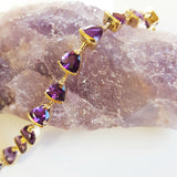 "Aubrey" 14k Yellow Gold Arizona Amethyst Bracelet