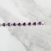 "Aubrey" 14k White Gold Amethyst Bracelet