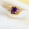 "Hollyn" 14K Gold Arizona Amethyst Open Ring