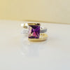 "Hollyn" 14K Gold Arizona Amethyst Open Ring