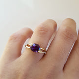 "Lyla" 14K Yellow Gold AZ Amethyst Ring