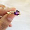 "Lyla" 14K Yellow Gold AZ Amethyst Ring
