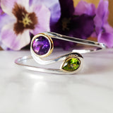 "Eliane" Sterling Silver & 14K White Gold Explorer Bracelet