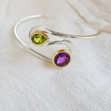 "Eliane" Sterling Silver & 14K White Gold Explorer Bracelet