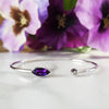"Kellye" 14k White Gold Amethyst Bracelet