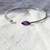 "Kellye" 14k White Gold Amethyst Bracelet