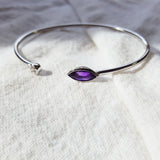 "Kellye" 14k White Gold Amethyst Bracelet
