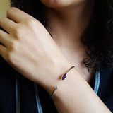 "Kellye" 14k White Gold Amethyst Bracelet