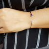 "Kellye" 14k White Gold Amethyst Bracelet