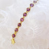 "Adelina" 14K Yellow Gold Arizona Amethyst Bracelet