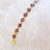 "Adelina" 14K Yellow Gold Arizona Amethyst Bracelet