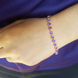 "Adelina" 14K Yellow Gold Arizona Amethyst Bracelet