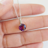 "Lilian" 14K White Gold AZ Amethyst