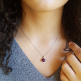 "Lilian" 14K White Gold AZ Amethyst