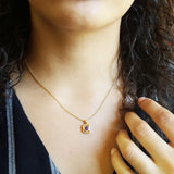 14K Mini Arizona State Amethyst Pendant